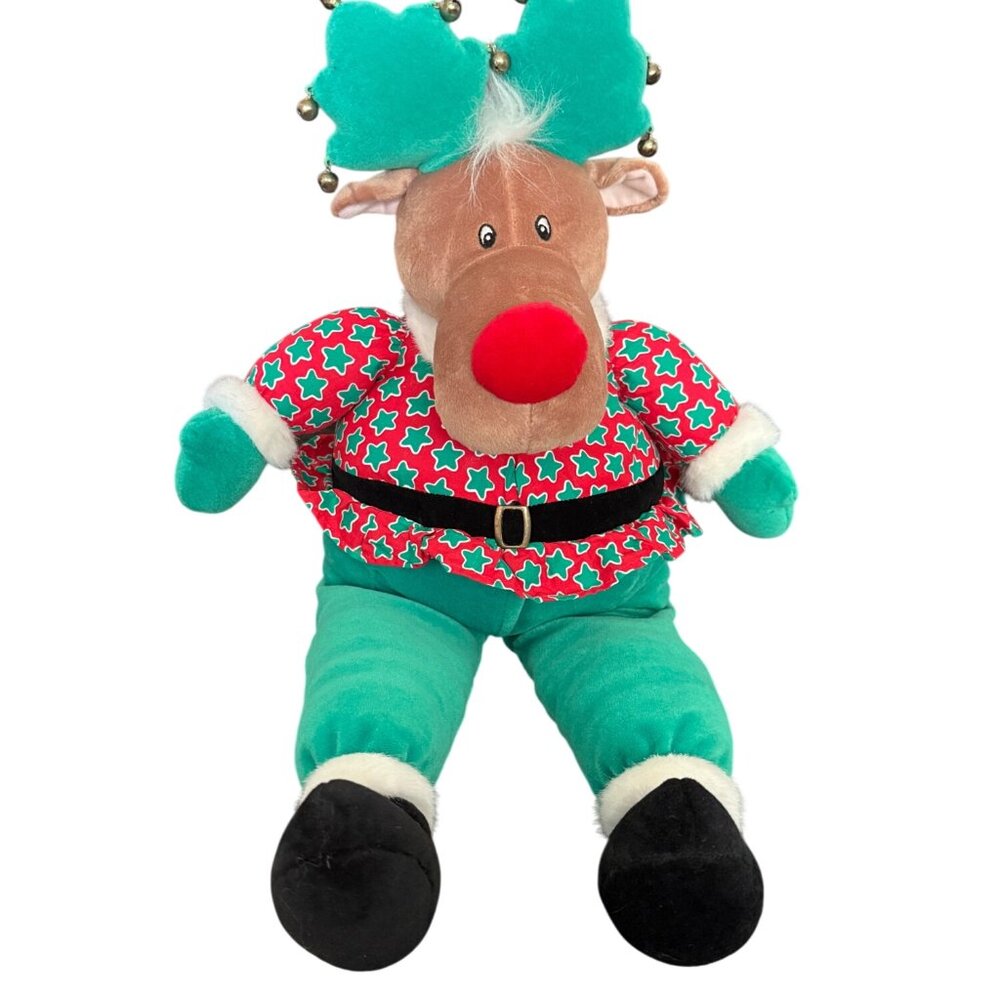 Vintage Plush Reindeer Christmas Toy
